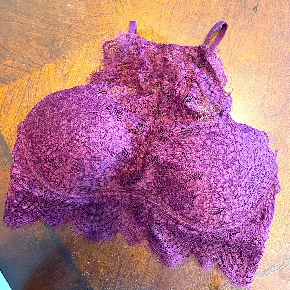 Pink Pushup Lace Bandeau